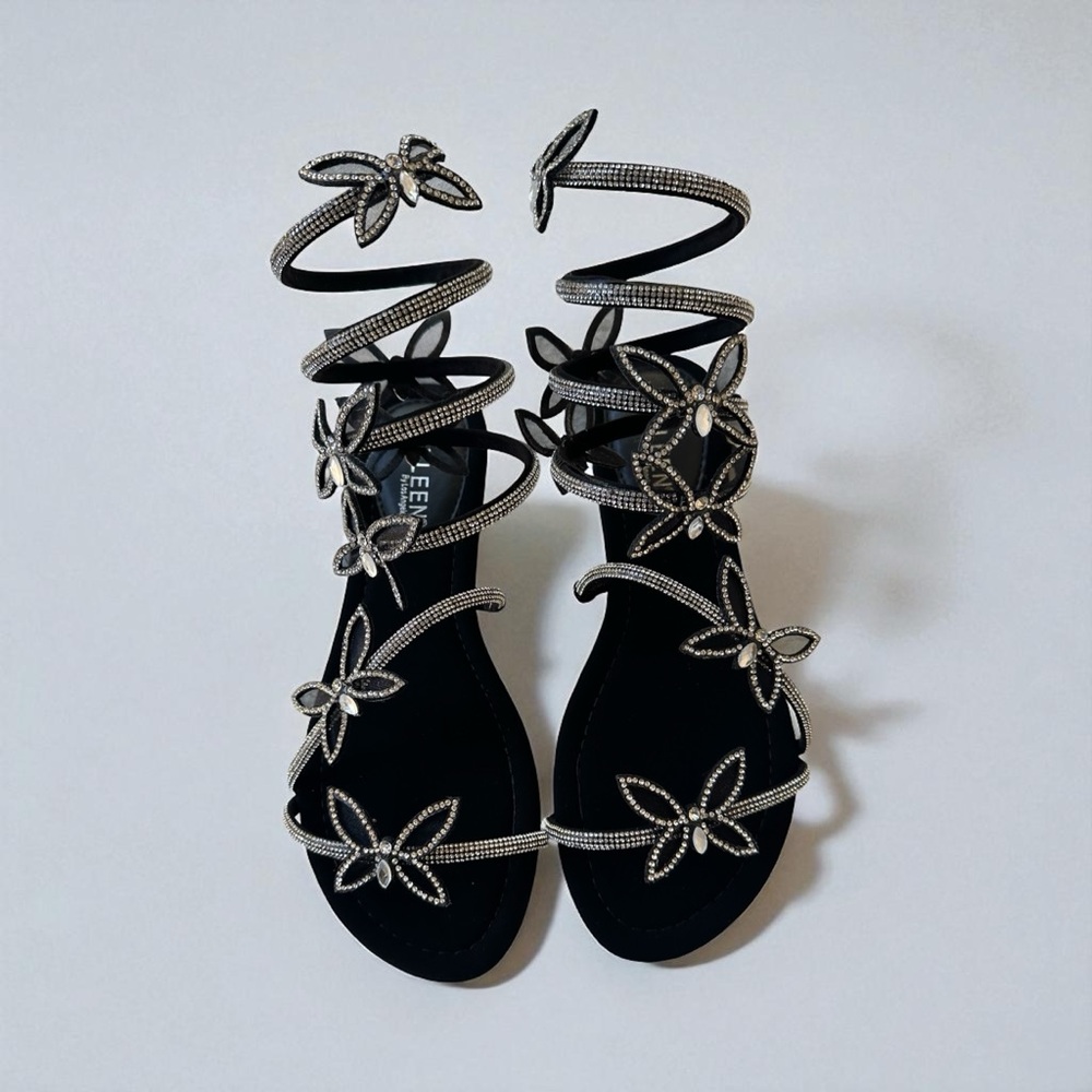 Elegant Black Strappy Sandals